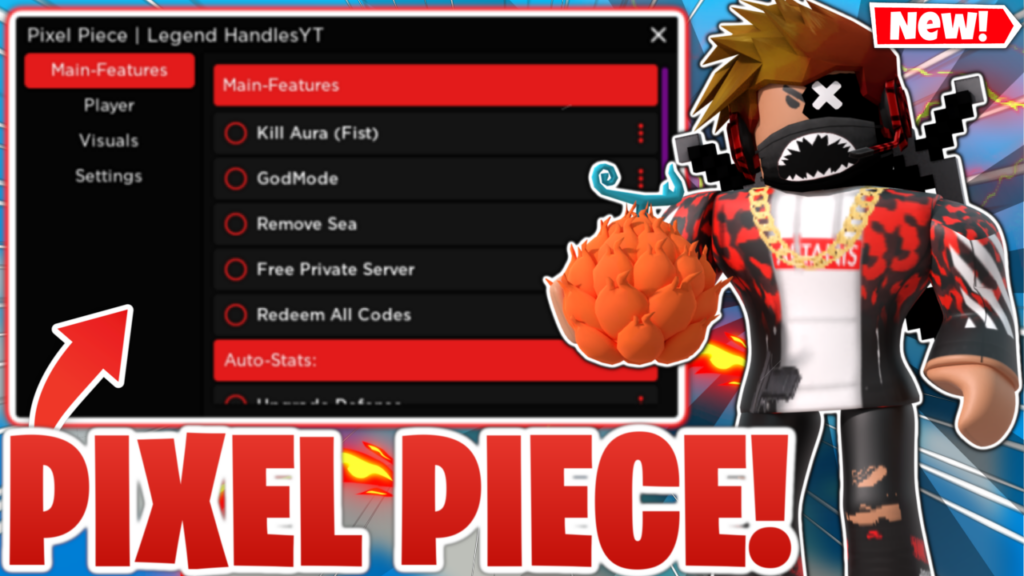 Pixel Piece Script GUI / Hack | AUTOFARM | KILL AURA + GET FRUITS PASTEBIN 2023