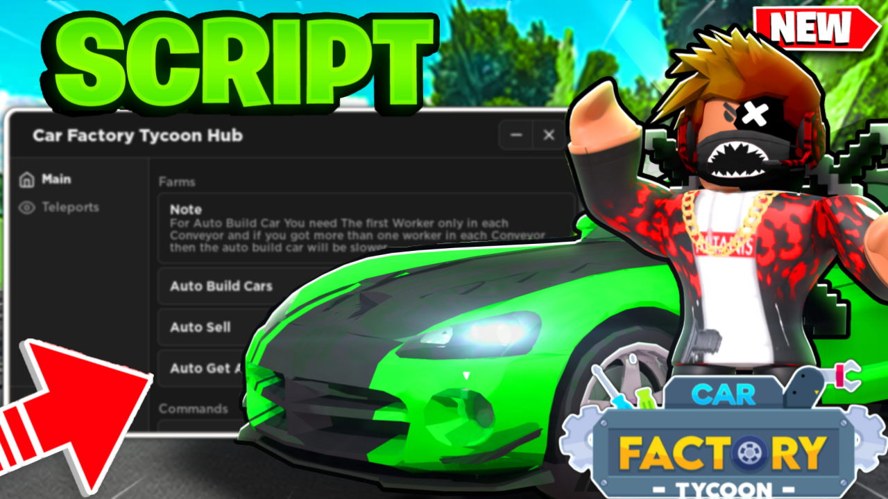 ROBLOX CAR FACTORY TYCOON SCRIPT PASTEBIN 2023