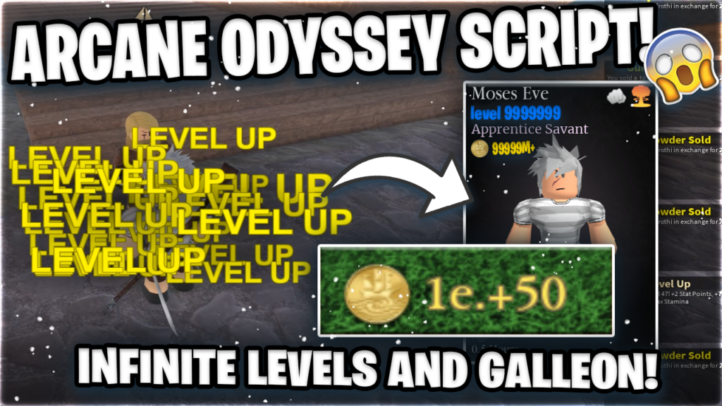 EASY infinite levels arcane odyssey (USE NOW B4 PATCH!)