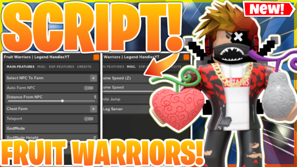 Fruit Warriors Script GUI / Hack (INFINITE BELI, AUTOFARM, GODMODE, AND MORE) *PASTEBIN 2023*